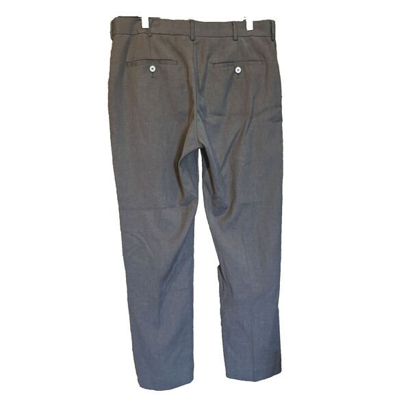 Perry Ellis Portfolio Women’s Gray Dress Pants 34x30 Flat Front Classic Trousers - Picture 3 of 5